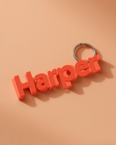 Name Keychain — personalized 3D printed gift